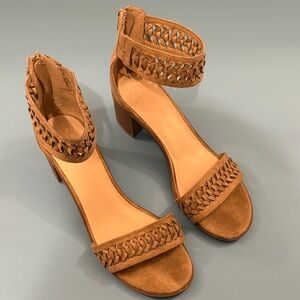 Fergalicious Tan Woven Heels
